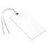 SmartSign Blank White Tag with Wire, 6 1/4" x 3 1/8", Pack of 25, Tear Proof Polypropylene