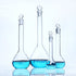 10ml Volumetric Flask with Grinding Stopper Class A Flat Bottom Printed Blue