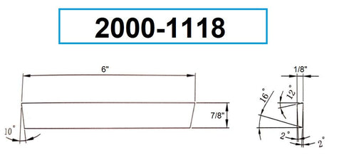 HHIP 2000-1118 HSS Cobalt Cut-Off Blade, Steel, 1/8" x 7/8" x 6" (Pack of 1)