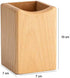 Wood Pen Holder Desk Pencil Holders Wooden Pen and Pencil Organizer Cup for Desktop Pens Stand Holder Cups, 10 x 7 x 7 cm, Eco Natural Color (Brown) by HomeImpel