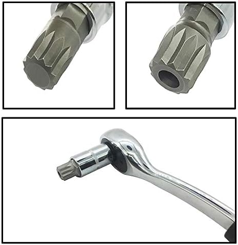 XZN 10 Pieces Triple Square Spline Bit Socket Set, 12 Point Tamper Proof, 4mm-18mm, S2 Steel, 1/2, 1/4, 3/8 Inch Drive