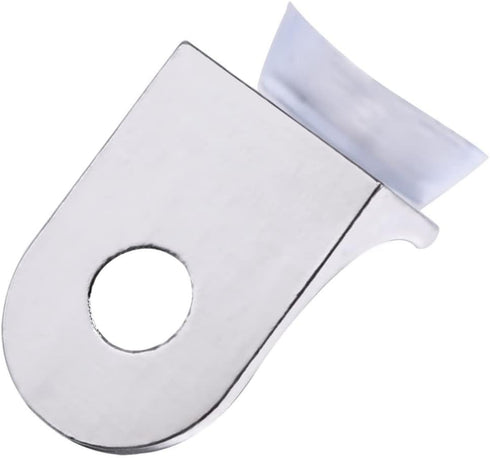 Vaguelly Stainless Steel Glass Shelf Support Bracket with Rounded Corners 10 Screws