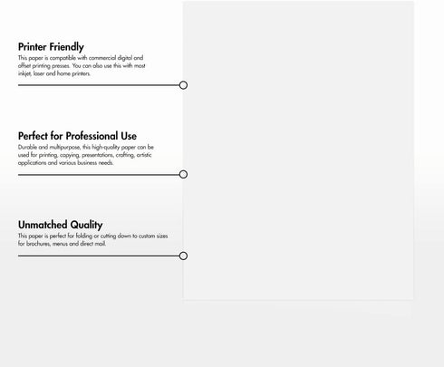 LUXPaper 8.5" x 11" White Paper | Letter Size | 80lb. Text | Inkjet | 50 Qty