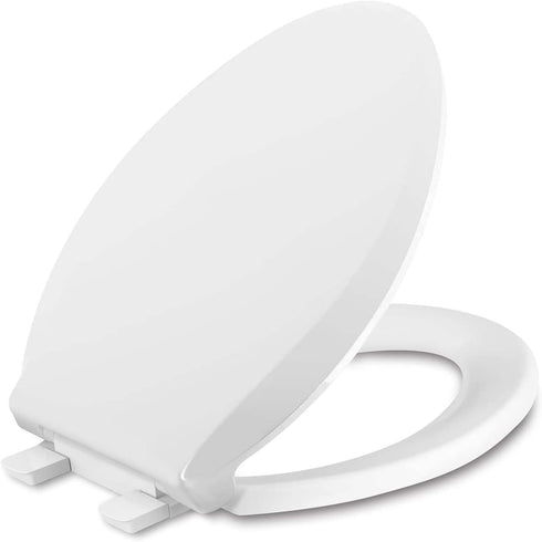 Elongated Toilet Seat, Slow Close Quick-Release Hinges, Heavy Duty Soft Close, Oval(Oblong)