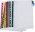 Chris.W A4 Plastic Binder Index Tab Dividers, 20 Multi-Color Tabs, Reinforced 11 Hole Design for Ring Binders