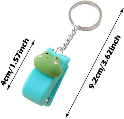 Pink Cute Mini Stapler with Cartoon Design, Portable Key Chain Organizer for Office Supplies, School