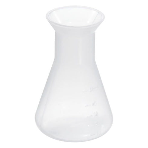 PATIKIL 50ml Plastic Erlenmeyer Flask, 1 Pack Wide Mouth Conical Flask for Laboratory