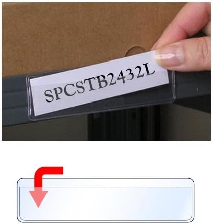 StoreSMART Peel & Stick Shelf Tag/Label Holders, 1" x 4", 25-Pack, Open Long Side