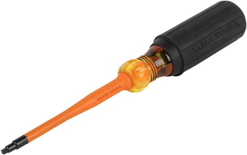 Klein Tools 6944INS Insulated Screwdriver, 1000V Slim Profile Tip #2 Square, 4-Inch Shank, Cushion-Grip Handle