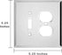 Plain Glass Mirror Outlet Wall Plate | 1 Toggle - 1 Duplex | 5.25" x 5.25" | Professional Quality Glass Mirror Switch Plate Covers For All Configurations by SWITCH HITS