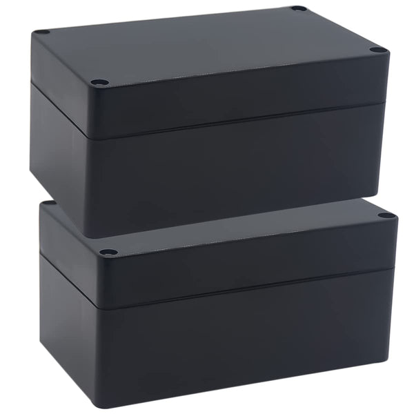 Watertight Junction Box, IP67 Waterproof Project Box, Durable ABS Plastic Electronic Enclosure Case, Black, 6.22" x