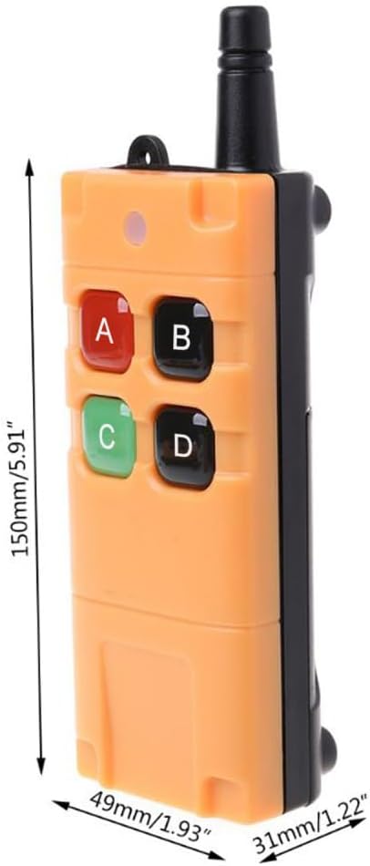 fushionsea 12V 24V 36V 10A 4CH 433Mhz 600ft Remote Control Switch DC Long Range Wireless Relay Switch for Garage Door