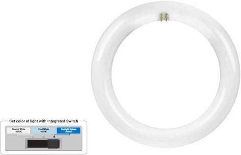 FC8/3CCT/LED Dimmable 8" Bulb; 1400 15 25000 120V Feit Electric Non Indoor LED Circline Light Warm White, Cool White