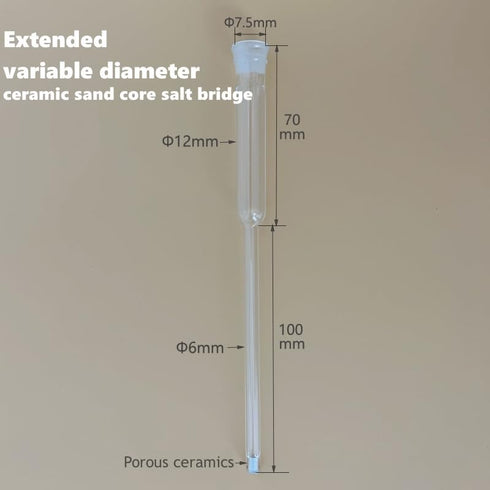 WIEBWEINS 1PCS D7.5mm) Porous Ceramic Sand Core Salt Bridge for Reference Electrode(L-Shaped