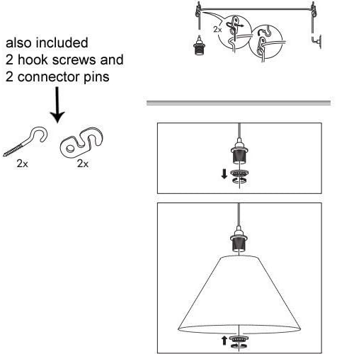 15 Bulbs Set, Wallniture Fiore Feet Hanging Lantern Cord Room Decor for Pendant Light Socket White