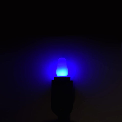 12-Pack C7 Bulbs 0.5W, Bulb, E12 LUXRITE LED Blue Replacement Light for String Lights, Shatterproof Colored Candelabra
