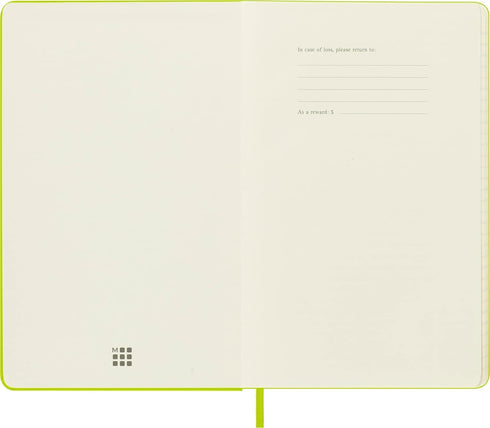 Moleskine Classic Notebook, Hard Cover, Large (5" x 8.25") Ruled/Lined, Lemon Green, 240 Pages