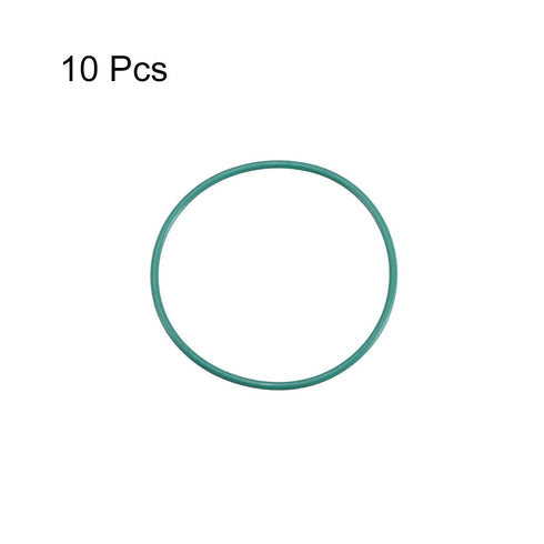 uxcell Fluorine Rubber O-Rings, FKM Seal Gasket for Machinery Plumbing, 30mm OD, 28mm ID, 1mm Width, Green, Pack of 10