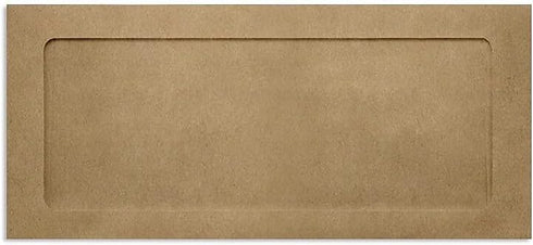 LUXPaper #10 Business Full Face Window Envelopes | Peel & Press | 4 1/8" x 9 1/2" | Grocery Bag Brown | 70lb. Text | 50 Qty by LUXPaper