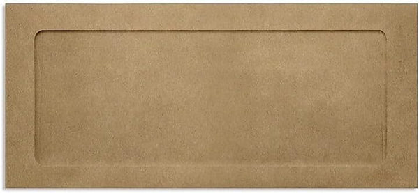 LUXPaper #10 Business Full Face Window Envelopes | Peel & Press | 4 1/8" x 9 1/2" | Grocery Bag Brown | 70lb. Text | 50 Qty by LUXPaper