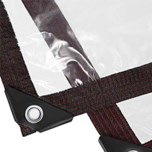 TBXWLRF Grommets 6x12ft Clear Tarp - Heavy Duty Waterproof - with Small Tarp, Clear Vinyl Patio Enclosure Tarpaulin