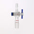 Vacuum Flow Control Adapter with PTFE Stopcock, 2mm Diameter, 19/22 Joint and Straight Hose Connection for Lab Supply,Air Water Line Tube Flow Control Valve