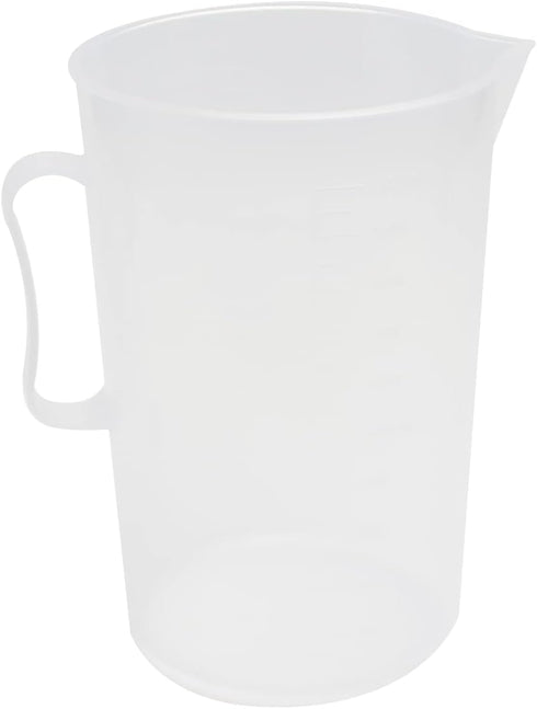 Othmro 2000ml Measuring Cup, Plastic Graduated Beaker with Handle for Lab Kitchen Liquids, 2pcs