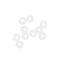uxcell White Silicone O-Rings, 4mm OD 1mm ID 1.5mm Width VMQ Seal Gasket, Pack of 10 for Pipe Repair