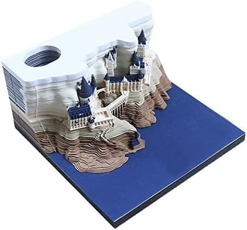 Tastefully 3D Memo Pad, 1Pc 160 Sheets Carving Art Notepad, DIY Sticky Post Creative Stickers for Office