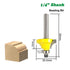 1/4 Inch Set 1/2" 3Pcs Shank Forming Roundover Beading Router Bit Includes Beading Bit, Double Roman Ogee Bit, Roman