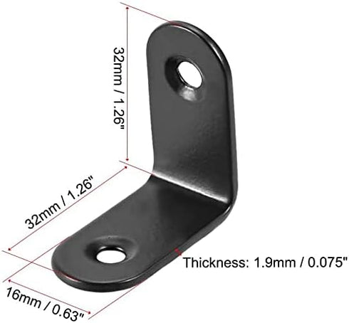 Generic 32 mm 32 mm 8 (14cc3 0c4b3 b3517 67778 2842e 808c8 XYWHPGV Stainless Steel Shelves Corner Brace x Joint Right