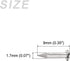 Small Nails (1.7x9mm) 200pcs, Carbon Steel Tiny Hardware Nails for Household Woodworking, Silver Tone