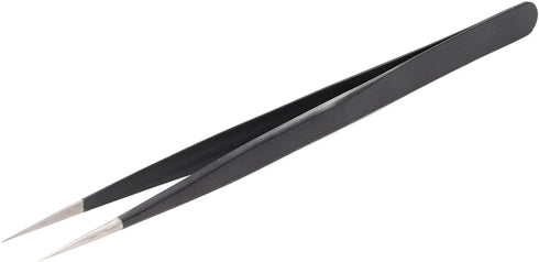 Static Resistant Tweezer, Precision HRC40-45 Thermal Insulation Stainless Steel for Electronics Repair, Soldering