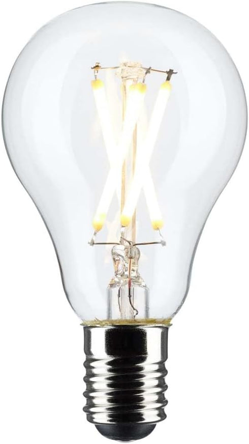 Satco S21872 5.5 Watt A15 LED Bulb, Clear, Intermediate Base, 2700K, 450 Lumens, 2-Pack by Satco