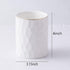 Ceramic Round Irregular Pen Holder for Desk, Cute White Makeup Brush Organizer