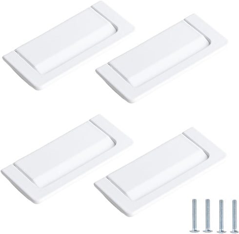 SANCHAKOU Zinc Alloy Cabinet Pulls 4-Pack Bedside Table Concealed Buckle Flat Handle Sliding