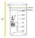 EISCO Beaker, 150ml - Tall Form with Spout - White, 25ml Graduations - Borosilicate 3.3 Glass