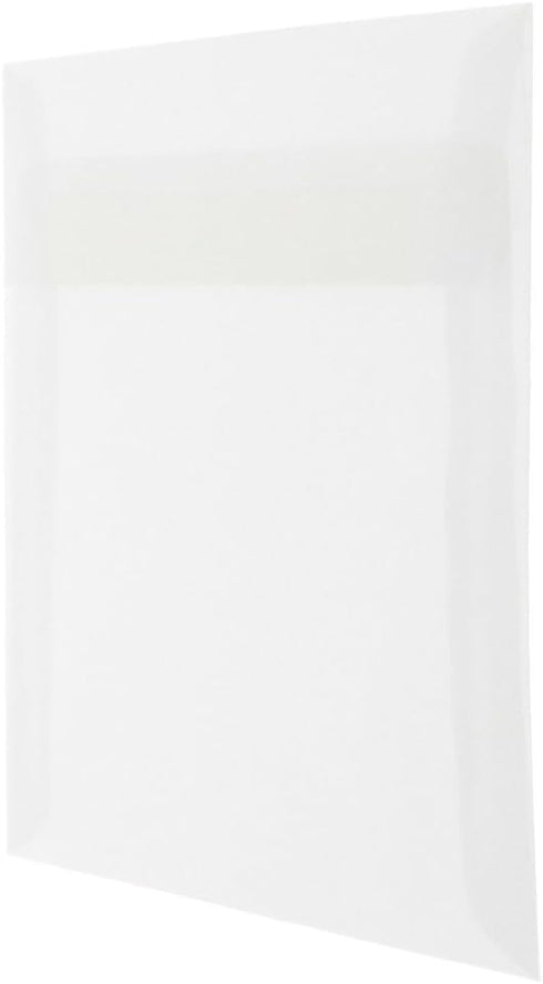 JAM PAPER 6 x 6 Square Translucent Vellum Invitation Envelopes - Clear, 50/Pack