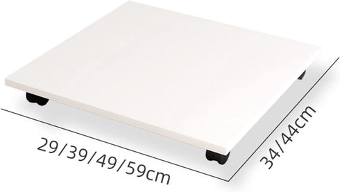 SUNESA 4 39x34x6.6cm) Under Desk Printer Stand With Caster Wheels - Office Movable Copier Stand, CPU Holder, White