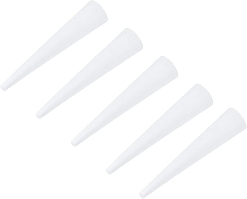 MECCANIXITY 60 Pieces Silicone Rubber Tapered Plug 0.8mm to 3.2mm Solid White for Lab Use