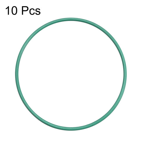 uxcell Fluorine Rubber O-Rings, 29mm OD 27mm ID 1mm Width FKM Seal Gasket for Machinery Plumbing, Green, 10 Pack