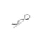 uxcell 1.2mm Wire Clip Pins, 21mm Length, Carbon Steel R Shaped Spring Cotter Fastener, Silver Tone, 50pcs for Trailers