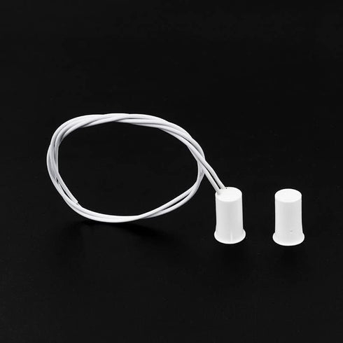 Magnetic Door Switch RC-33 NC, Recessed Wired Security Window Door Contact Sensor Alarm, White (5 Sets)
