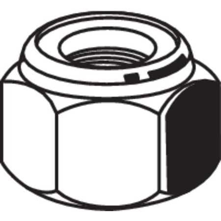 GRAINGER APPROVED 1/2"-13 Plain Finish 18-8 Stainless Steel Nylon Insert Jam Lock Nut, 10