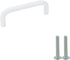 2Pcs 4.13" Arch Bow Cabinet Pull, Aluminum Closet Door Hardware Handle, Hole Dia.3.78"/96mm, White