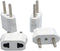 European Travel Plug Adapter, USA to European Plug Adapters for Germany, France, Iceland, Spain, Greece, 4-Pack White