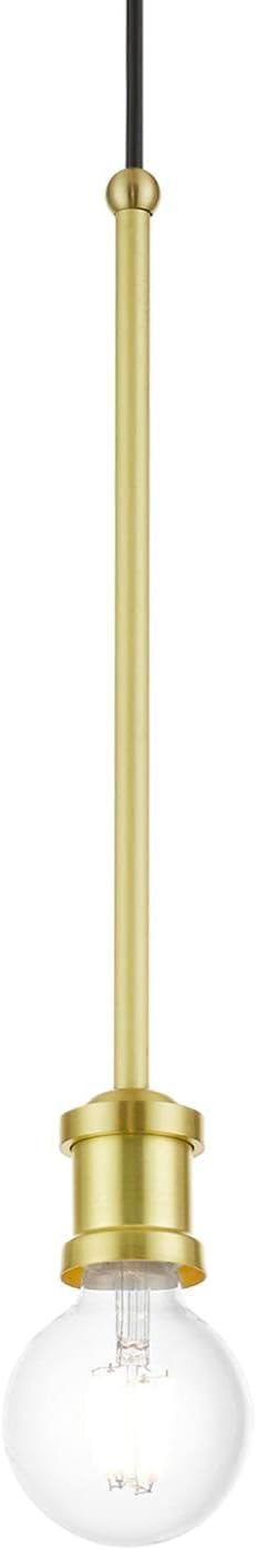 1 (47161-12) Livex Lighting Lansdale Light Pendant in Satin Brass