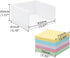 White Memo Holder with 500 Sheets Non-Sticky Colorful Blank Memo Notes Cube Simple PS Sticky Notes Organizer Notepad Dispenser 5 Colors Memo Pads