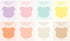Monolike Bubble Bear Sticky-it, 8p Set Self-Adhesive Memo Pad, 30 Sheets