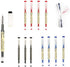 Gel Ink Pen Quick Drying Liquid Ink, 0.38 mm Fine Point Japanese Style Pens, 12 Pcs (4 Black, 4 Blue, 4 Red)